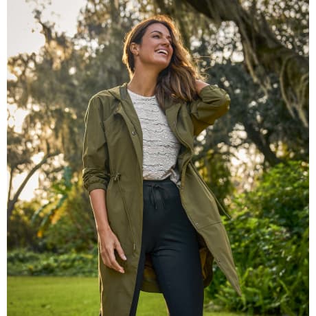 Natural Reflections® Women's Tech Stretch Trench Coat