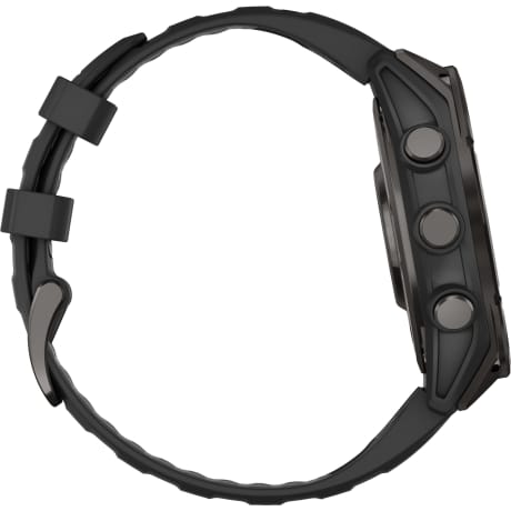 Garmin fēnix® 8 – 47mm AMOLED Sapphire Carbon Gray DLC Titanium with Black/Pebble Gray Silicone Band