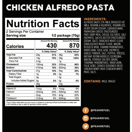 Peak Refuel® Chicken Alfredo Pasta