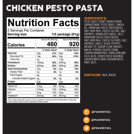 Peak Refuel® Chicken Pesto Pasta