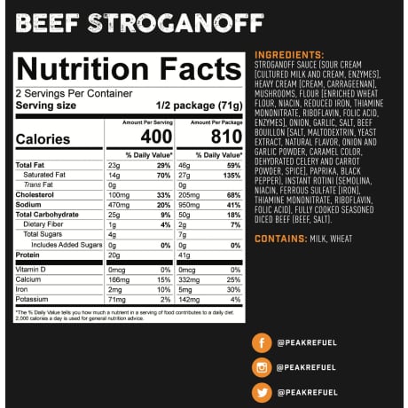 Peak Refuel® Beef Stroganoff