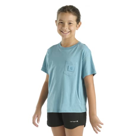 Carhartt® Girls' Short Sleeve Tonal Patch Pocket T-Shirt