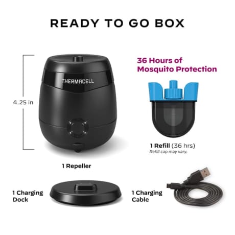Thermacell® E65 Rechargeable Mosquito Repeller + FAST Charging Dock