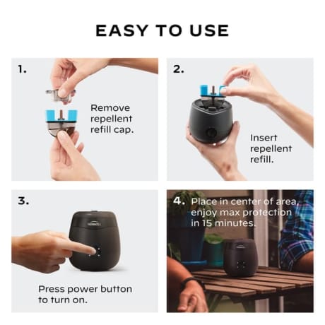 Thermacell® E65 Rechargeable Mosquito Repeller + FAST Charging Dock