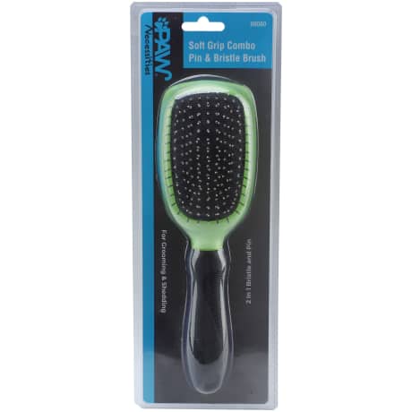 PAW Soft Grip Comb & Bristle Brush