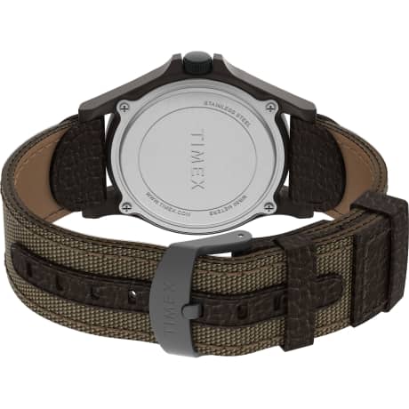 Timex® Expedition® Acadia 40mm Leather Strap Watch