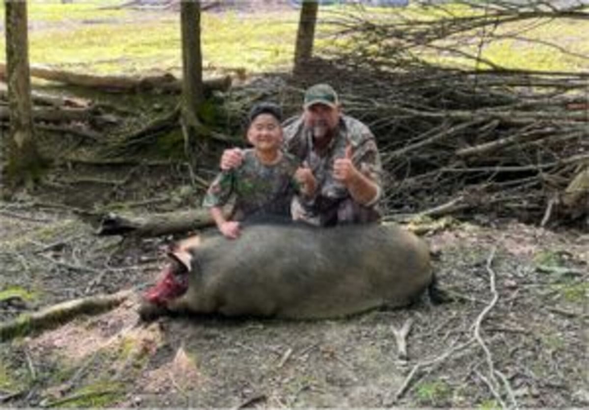 Nathan Shoulders Big Boar
