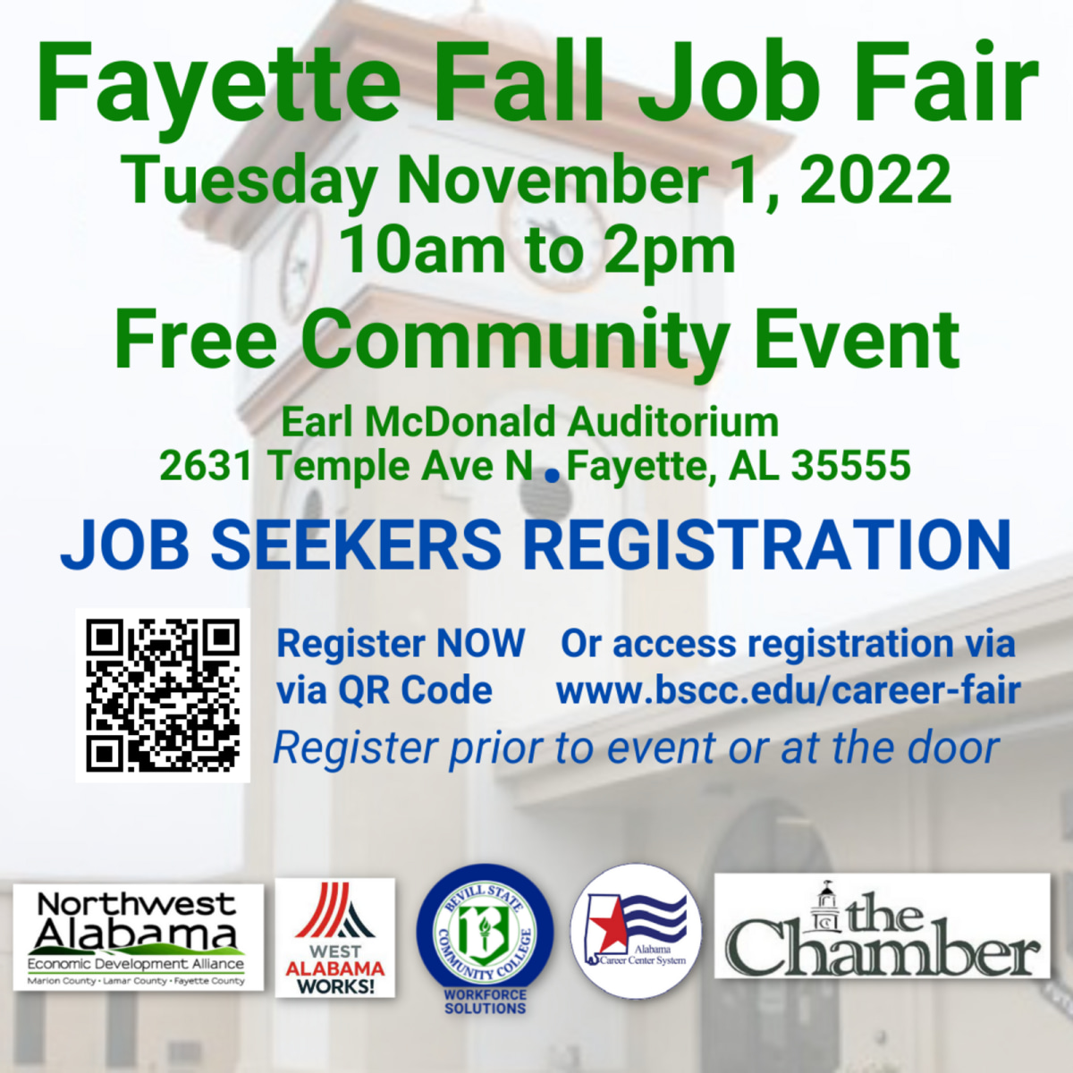 Bevill State Community College to host Fall hiring Event in Fayette