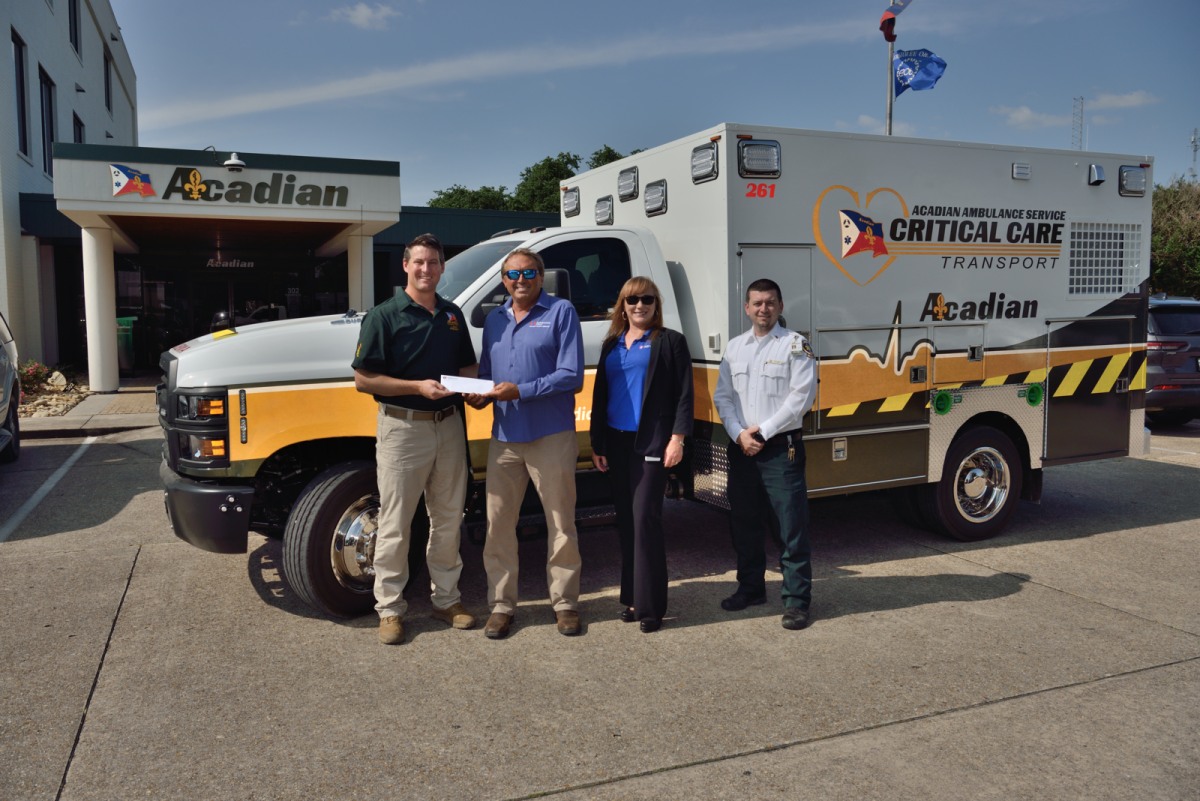 SafeSource Direct Donates $1,500 to Acadian Ambulance's EMS Fund for National Emergency Medical Services Week