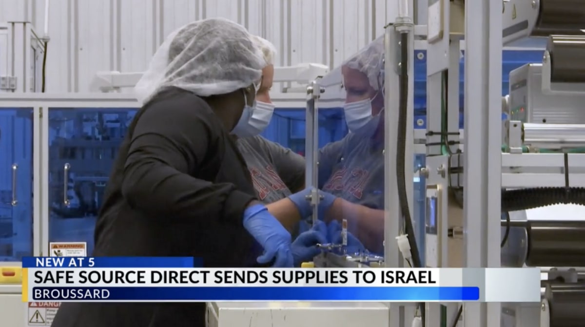 SafeSource Direct in Broussard sends medical supplies to Israel