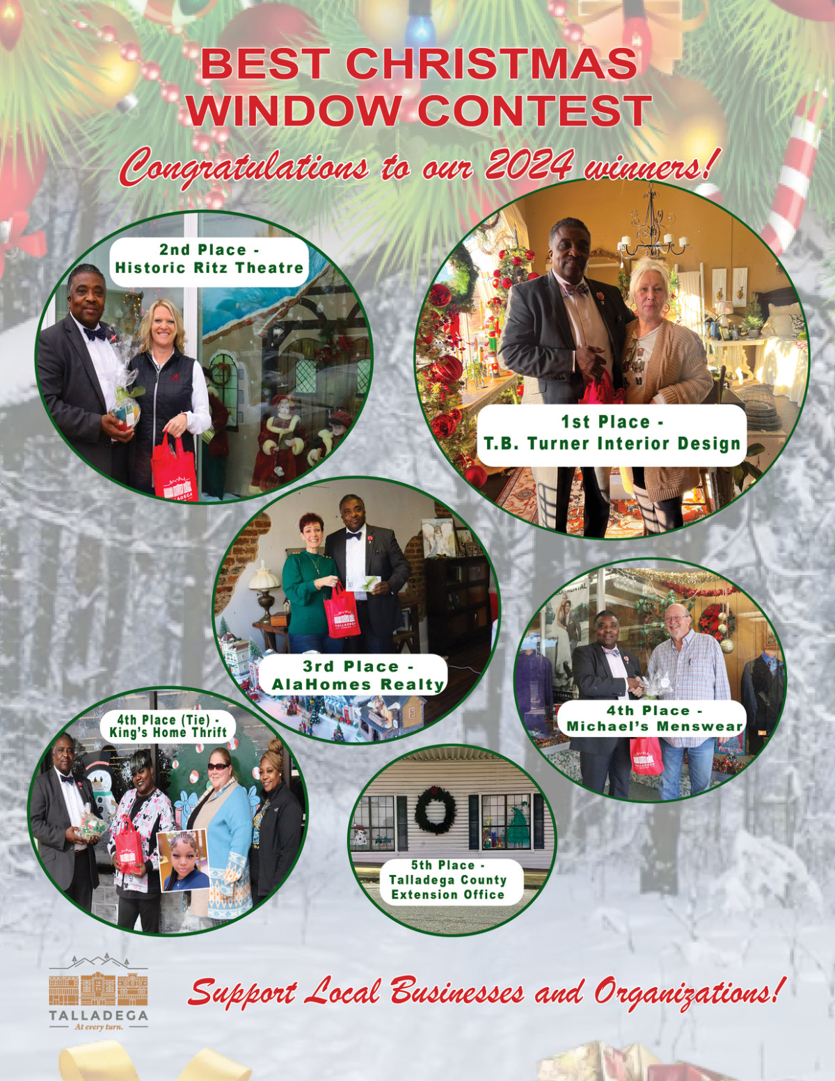 Talladega names Best Christmas Window winners
