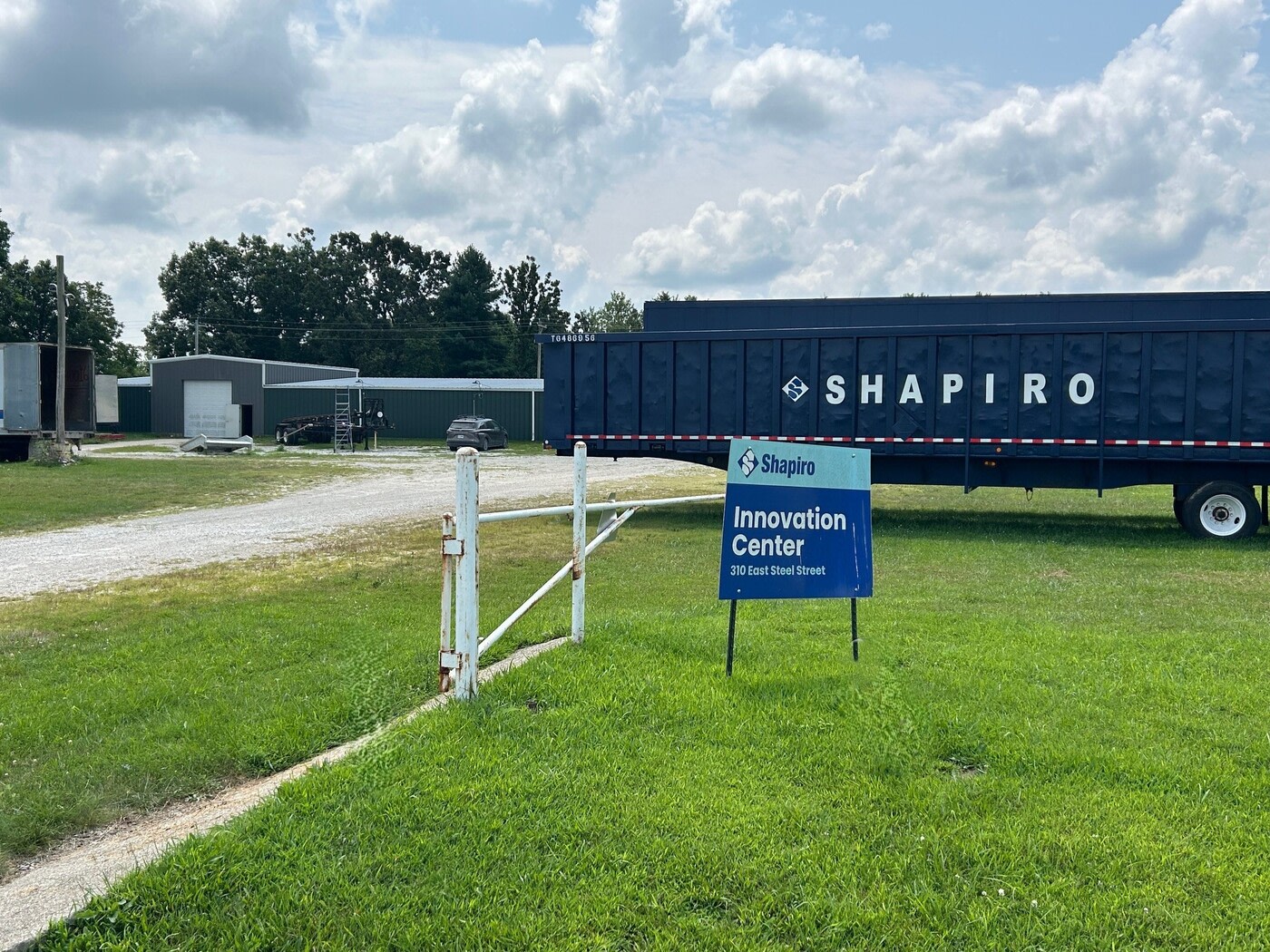 Outside of building with Shapiro on it