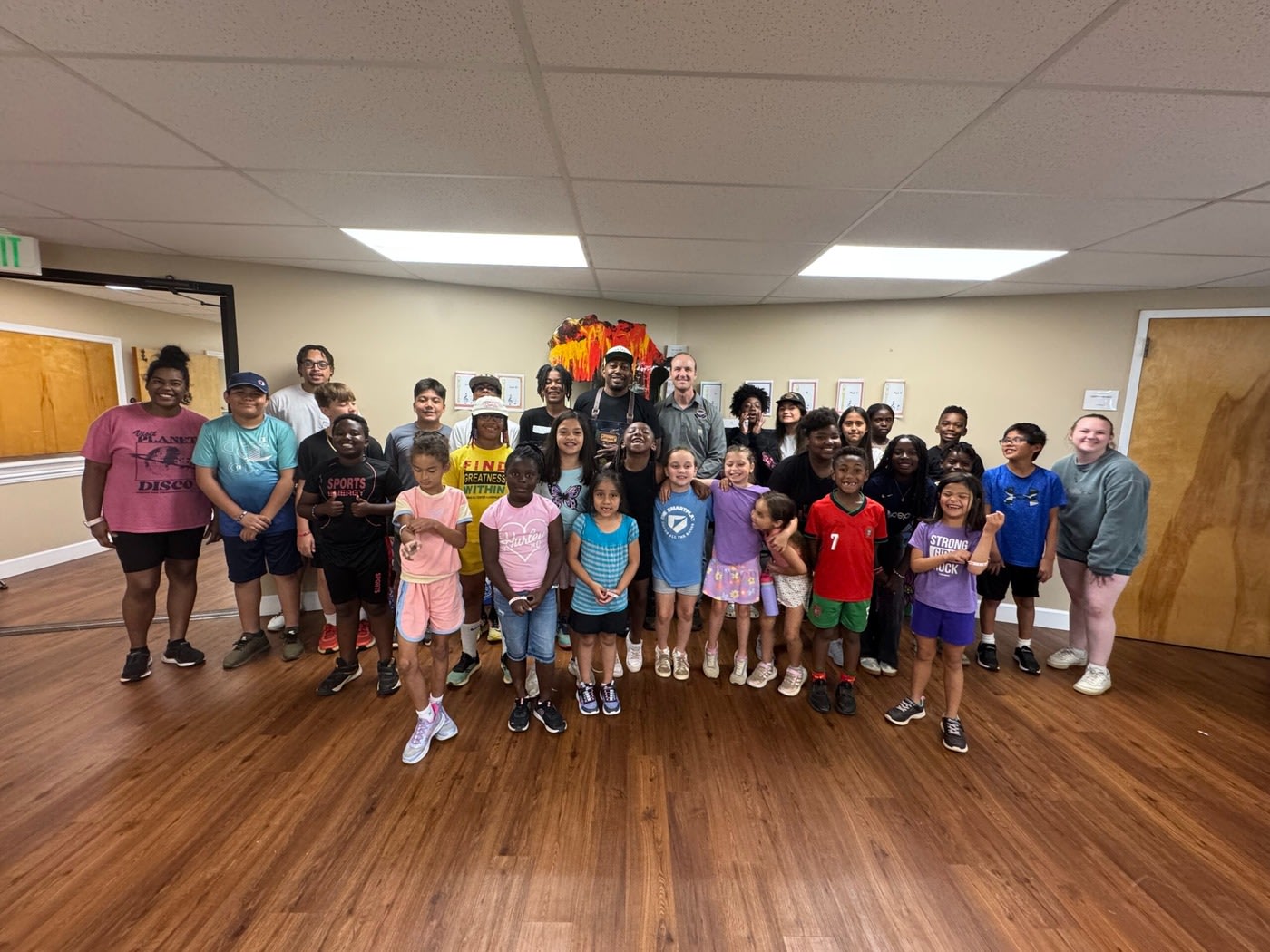 Camp students and counselors