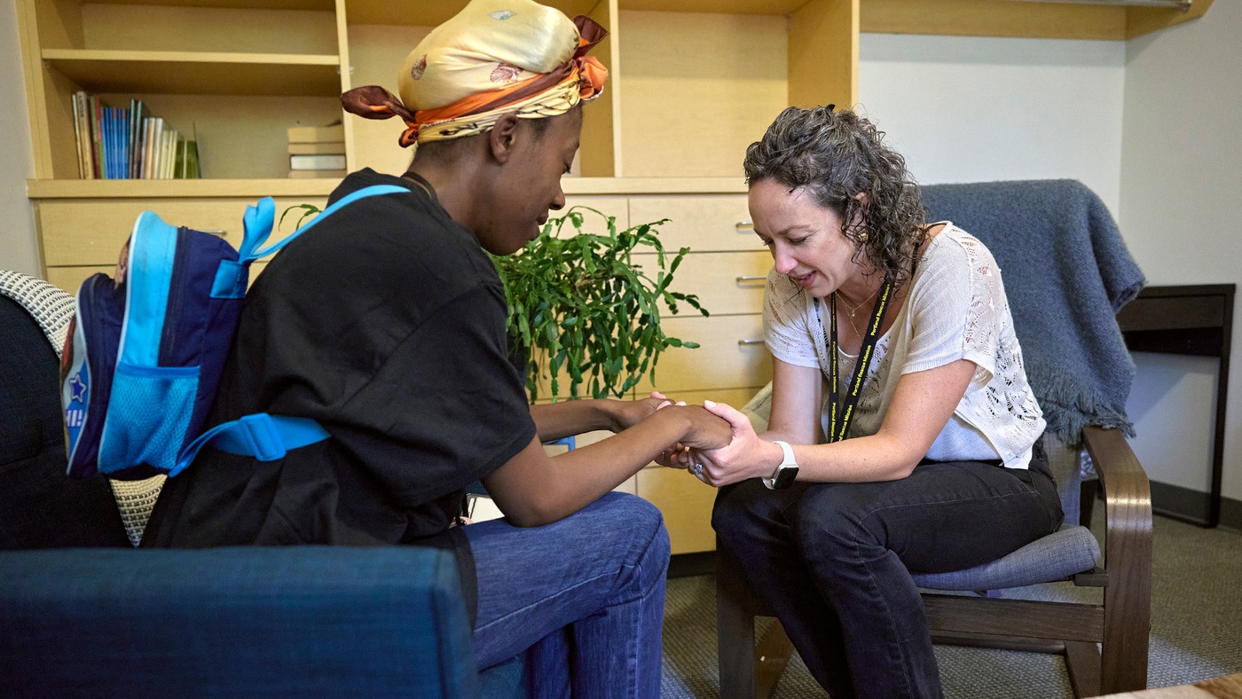 Women praying together