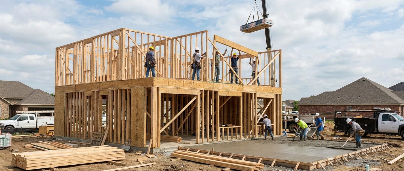 House construction site