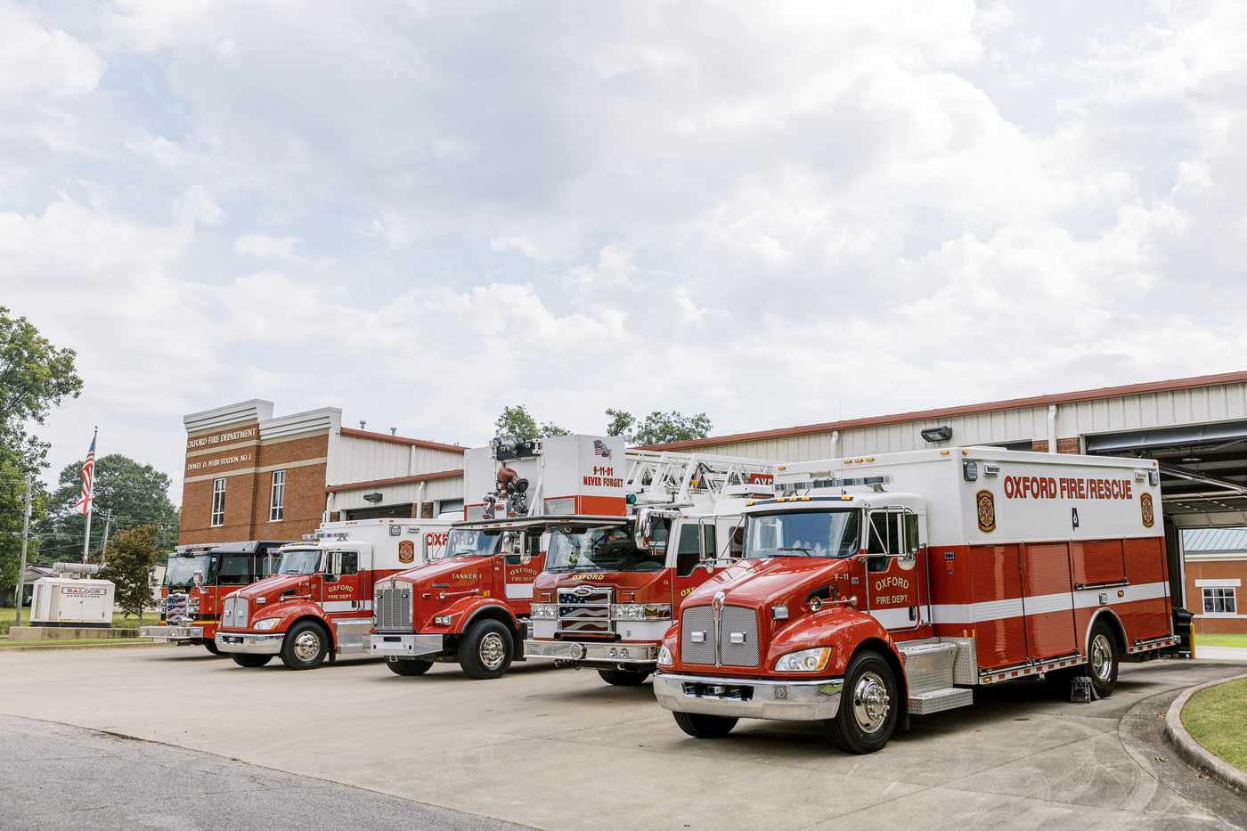  Firetrucks at the fire station 
