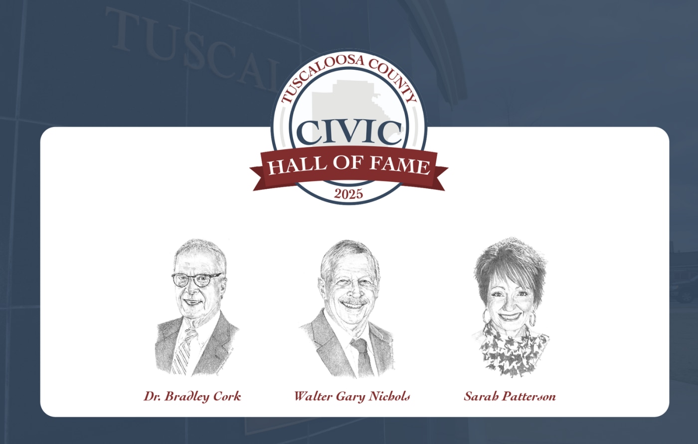 Three Selected for Tuscaloosa County Civic Hall of Fame Class of 2025