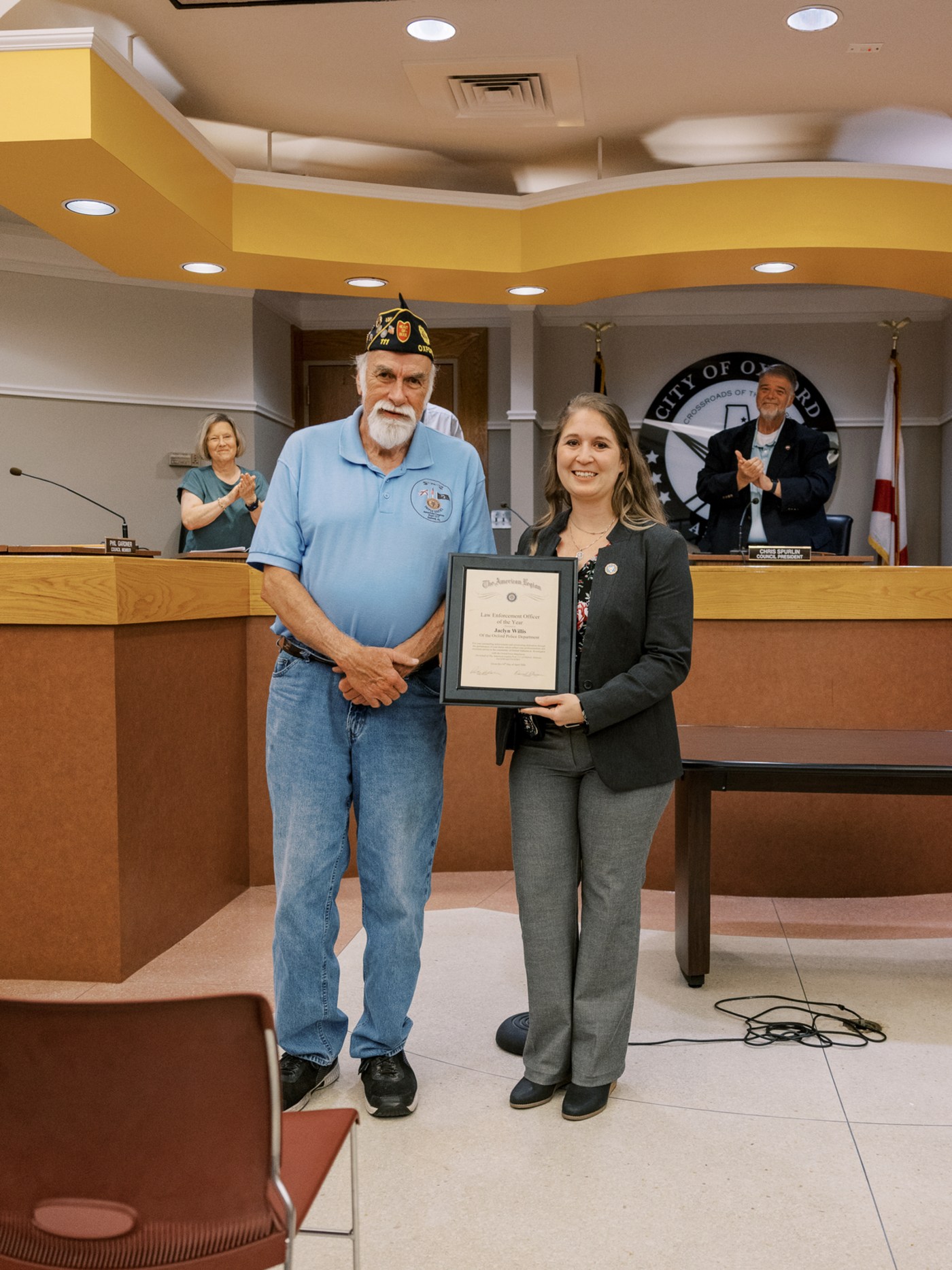 Oxford Police Investigator Jaclyn Willis honored by American Legion