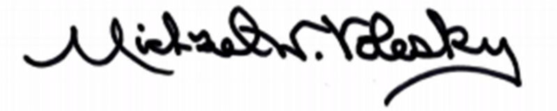 Michael W. Volesky Signature