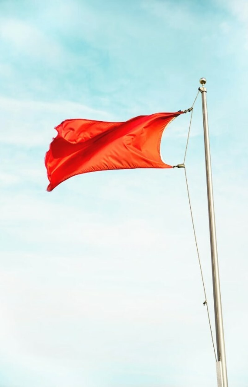 Orange Flag in the Air