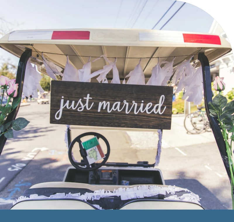 Just Married Cart