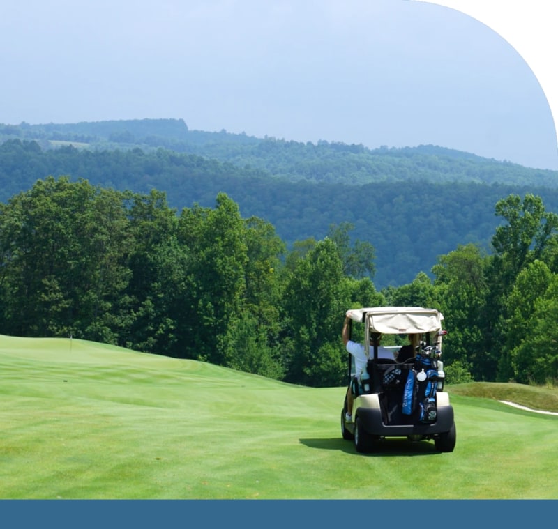 cart on golf course