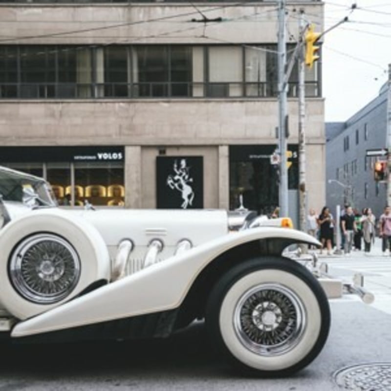 White car at stoplight