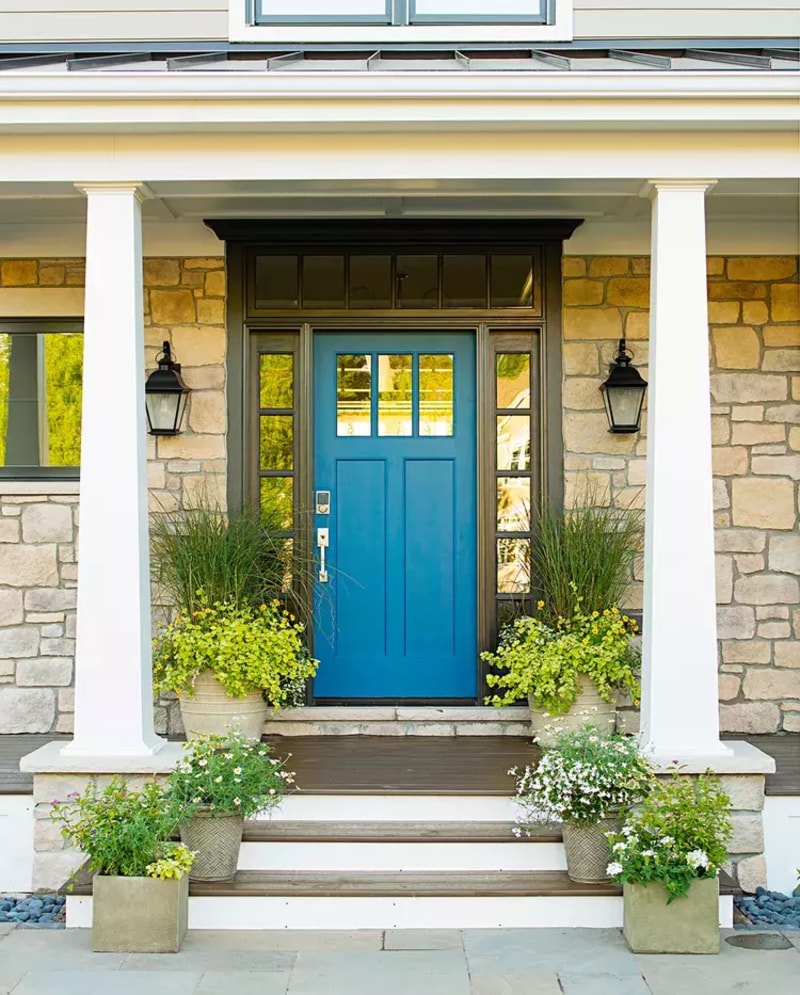 Teal Front Door Porch Stone Exterior Awdjc1 Cx4oq Ba N88vl O0s 2a1c554786b640b9a4f317051aab0a02