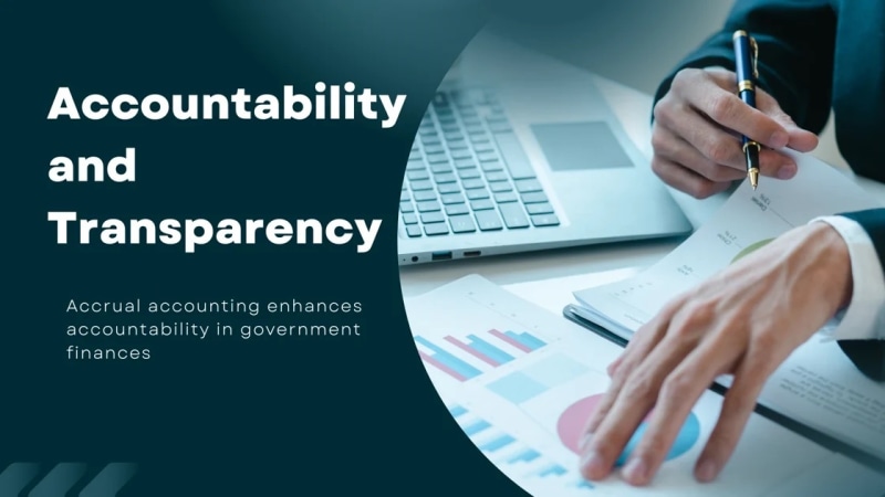 Graphic showing a person handling papers with bar charts