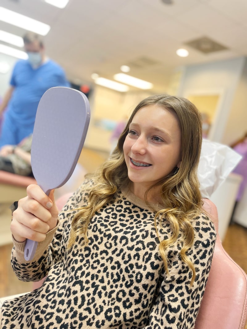Pediatric patient with new braces