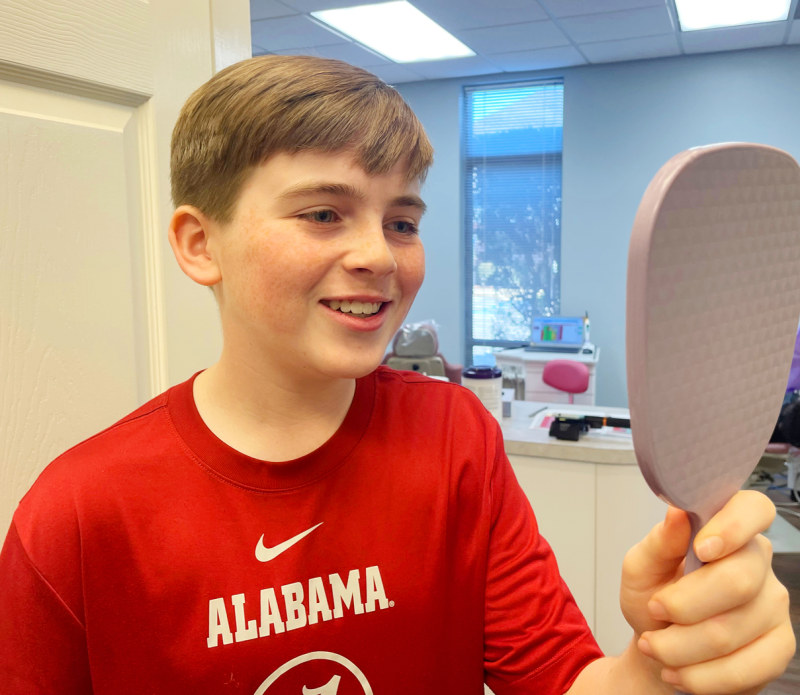 Patient after braces removed