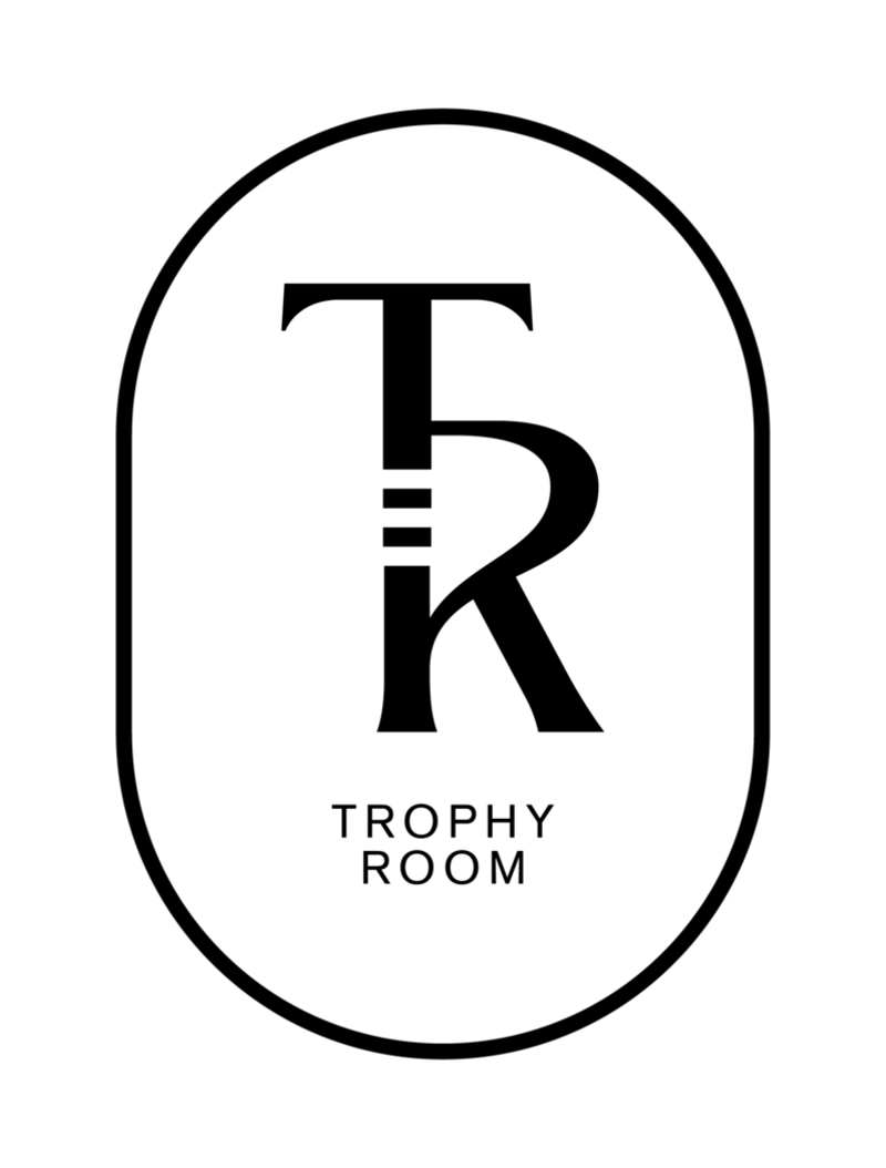 Cfp Champions Party The Trophy Room Logo Trophy Room Black Stamp Mark