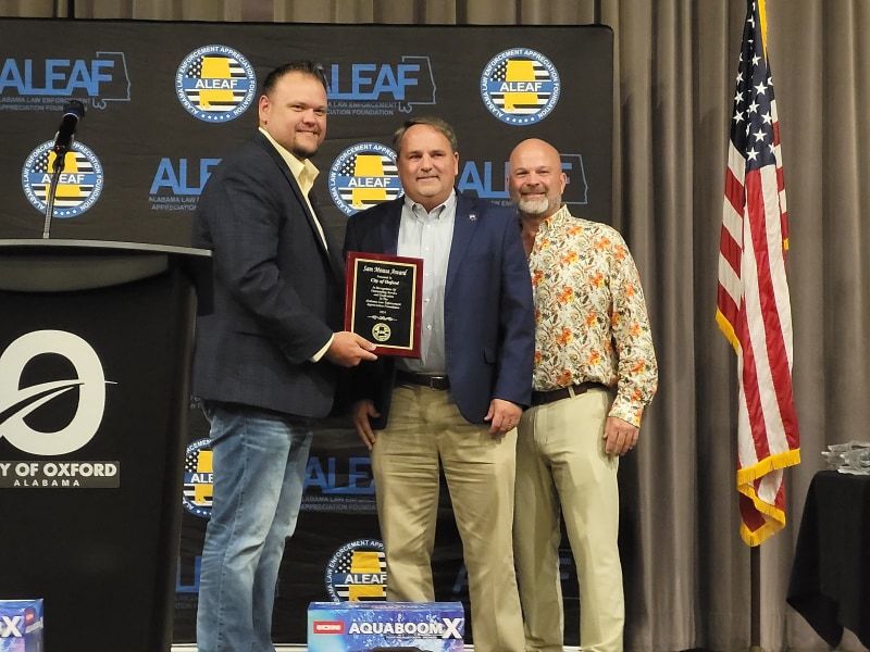 ALABAMA LAW ENFORCEMENT ASSOCIATION FOUNDATION RECOGNIZES CITY OF OXFORD