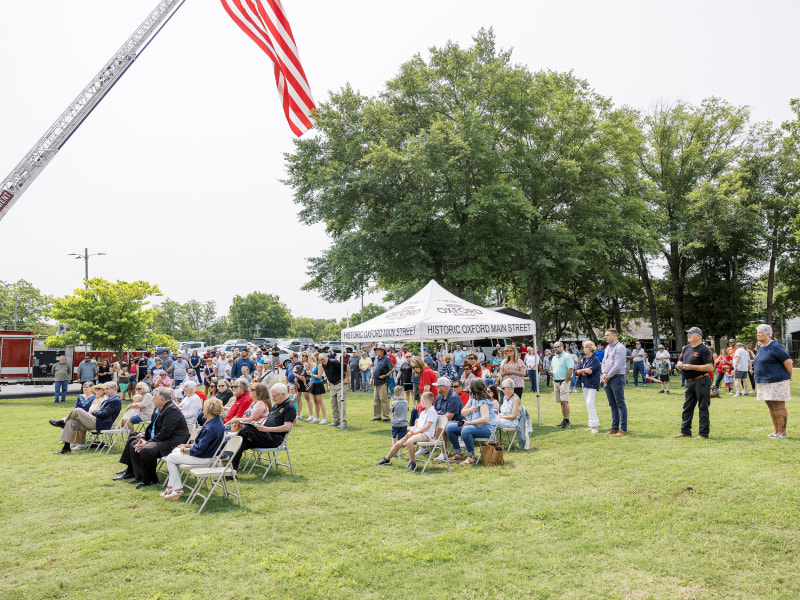 Oxford raises Hometown Veterans banners with special celebration