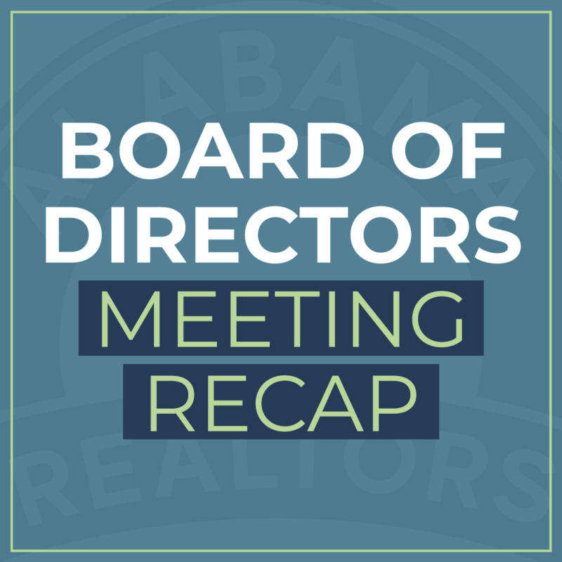 Alabama REALTORS® Board of Directors December Meeting Recap