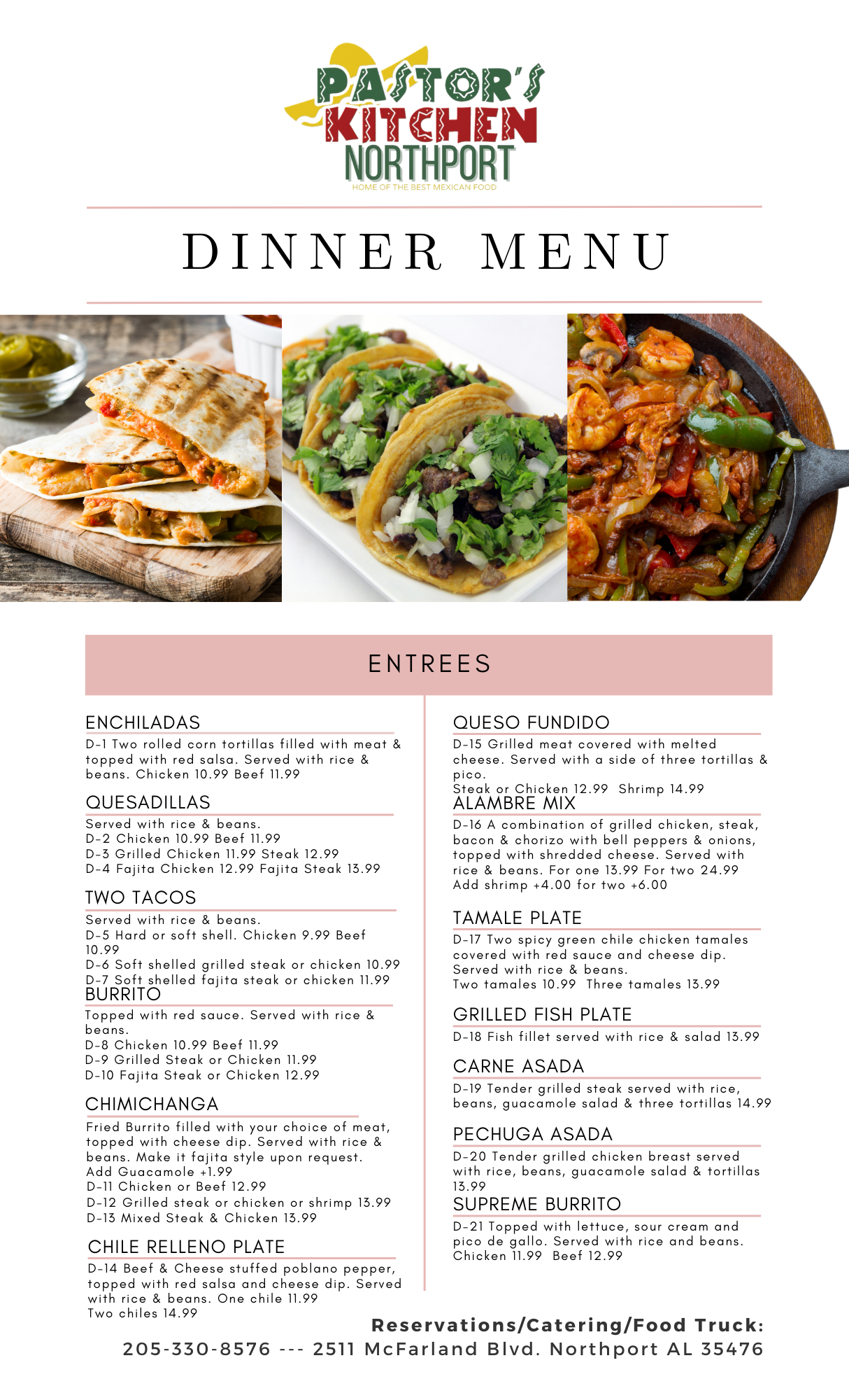 Pastors Kitchen Northside Menu Sale Online