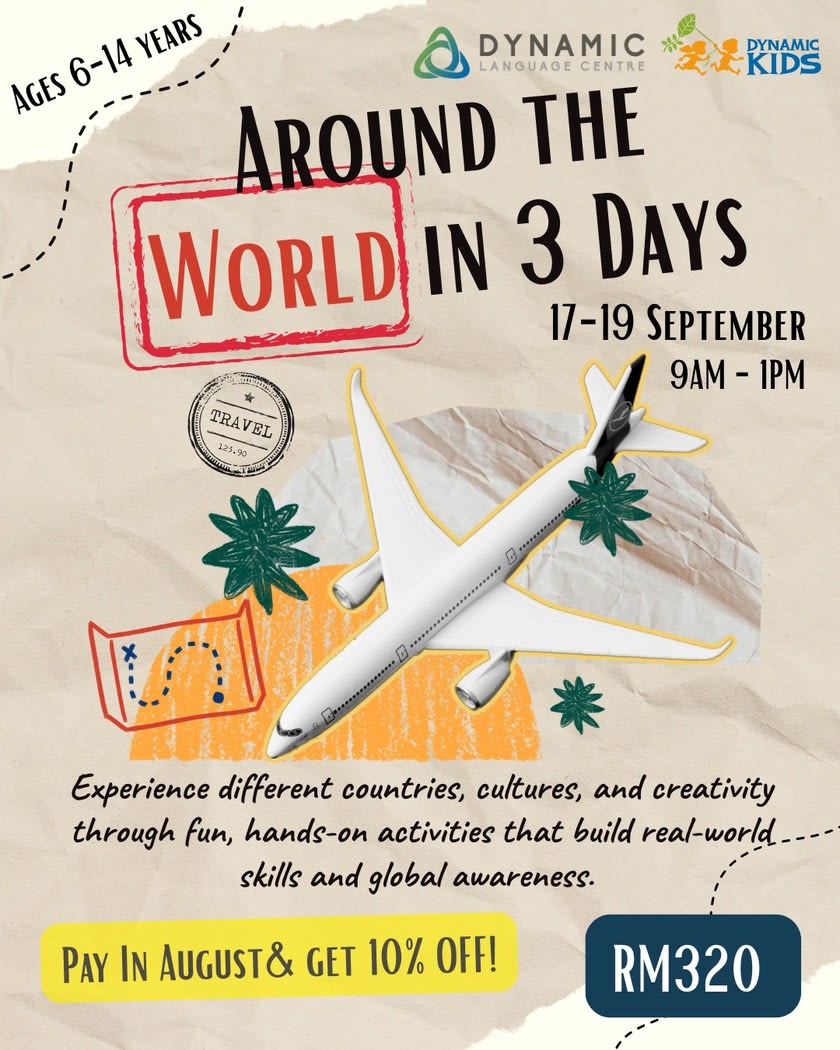 Dynamic Kids Penang will be hosting an English+ Programme for two weekends in December at their Dynamic Language Centre location in the Bayan Lepas area of Penang.