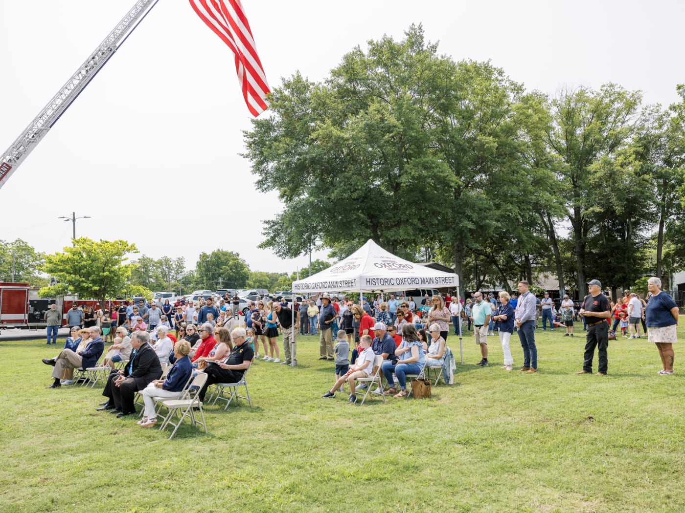 Oxford raises Hometown Veterans banners with special celebration