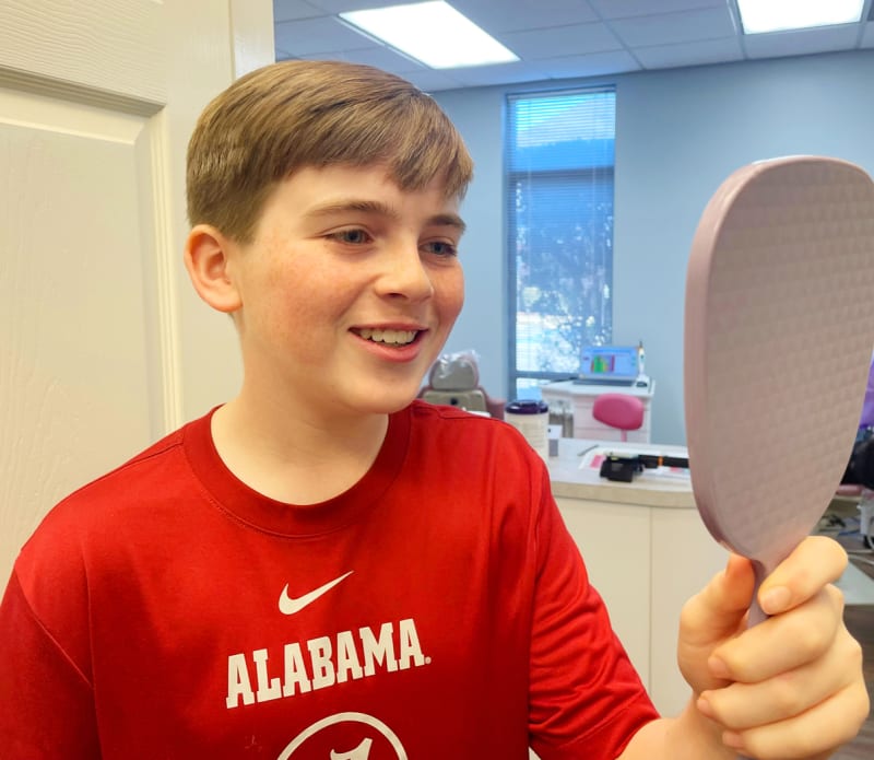 Patient after braces removed