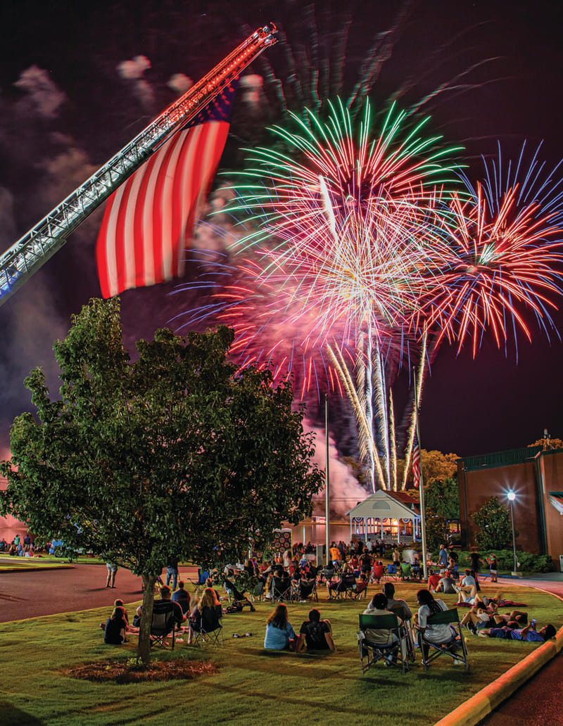Bradley Bates Firework And Flag