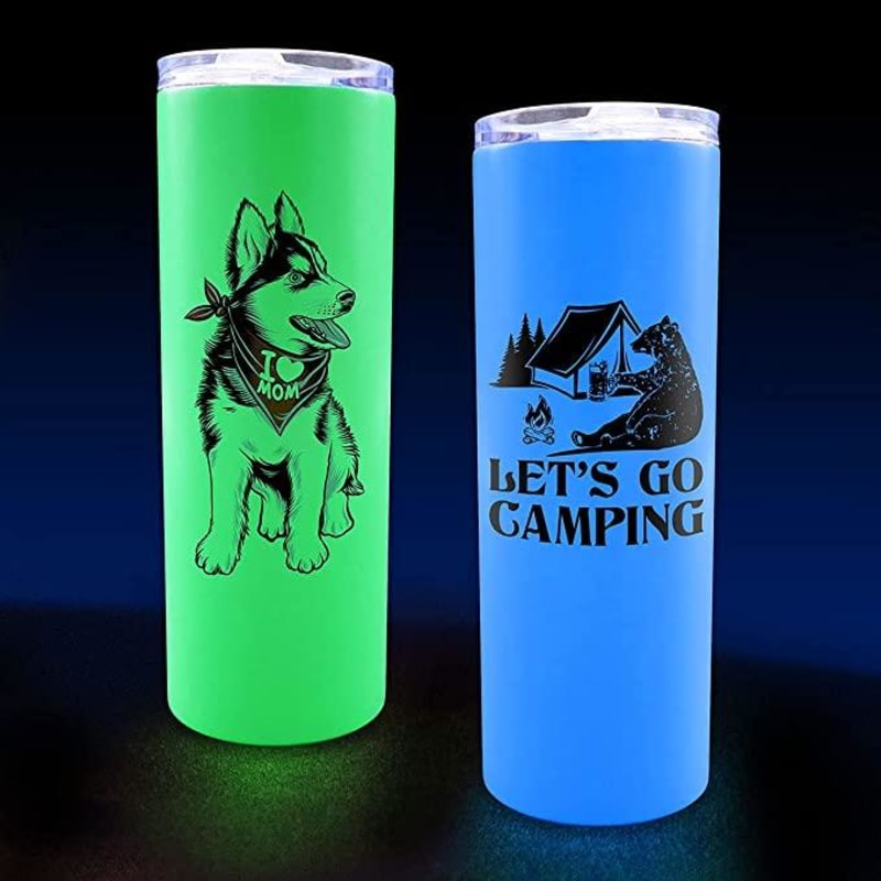 20oz Straight Glow in the Dark Sublimation tumbler with shrink wrap –  Little House Tee's