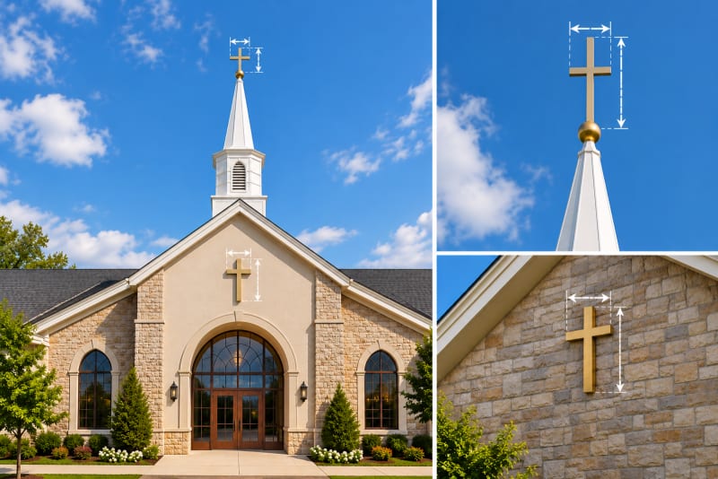 Choosing Church Cross Dimensions for Your Church Building