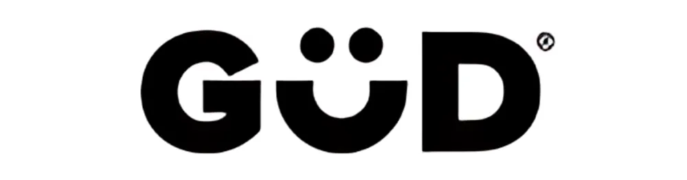 Logotipo de GUD, alimentos líquidos vegetales orgánicos de la más alta calidad.
