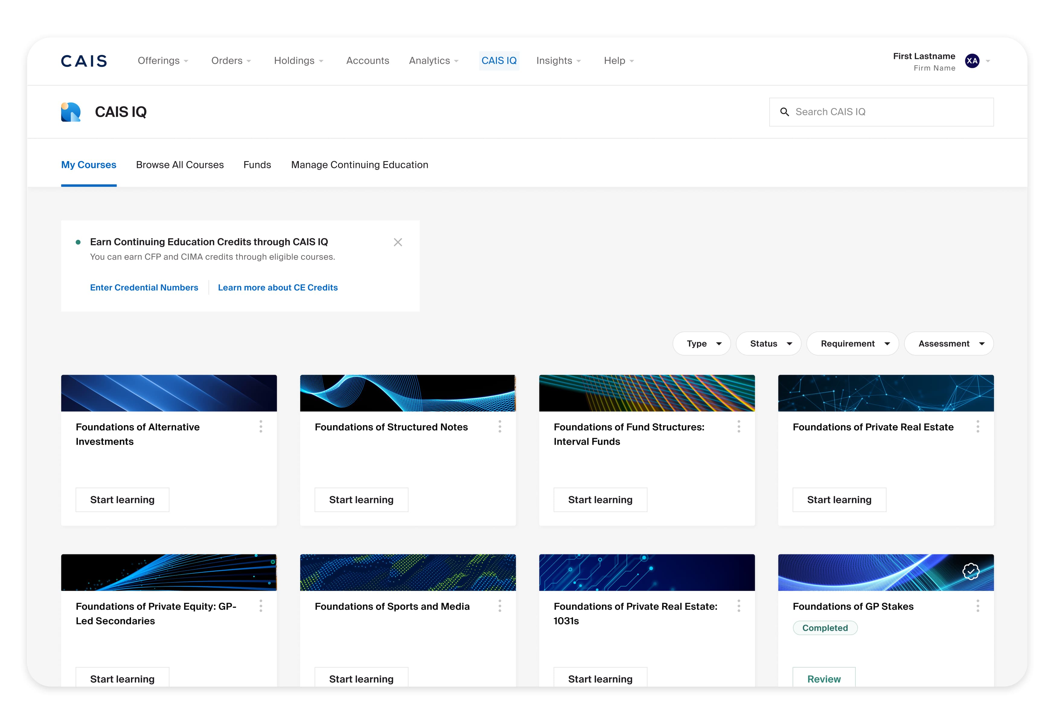 Expandable-Finding Your Alts Courses Faster in CAIS IQ