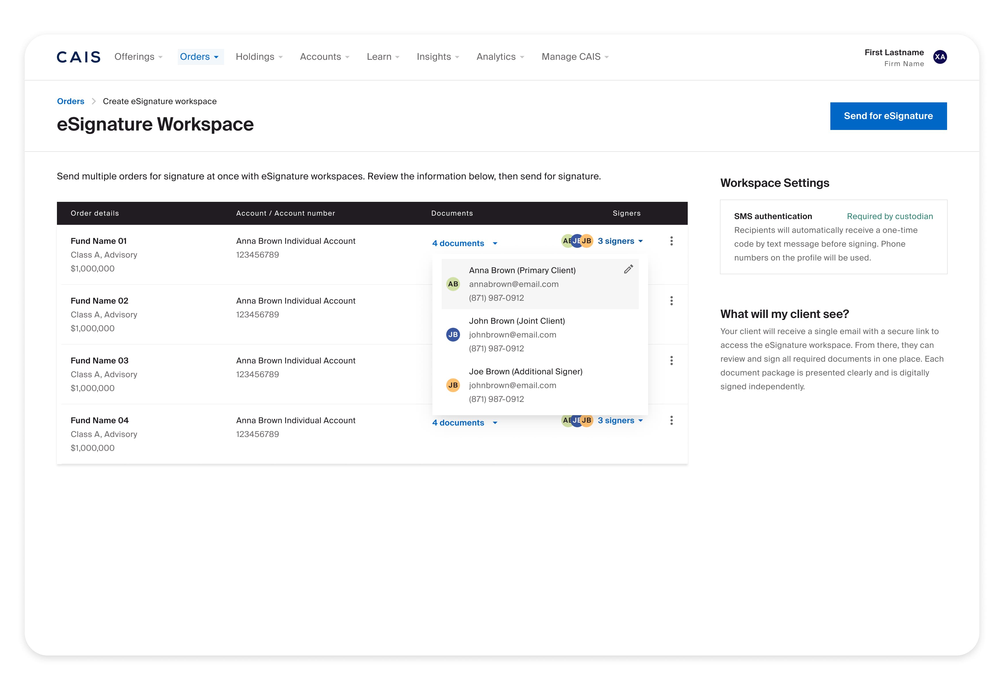 Expandable-A look at multi-order signing experience 