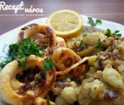 Fehérboros-chilis-fokhagymás tintahalkarikák