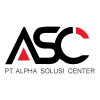 Logo of PT Alpha Solusi Center.
