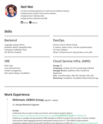 Aws Cloud Engineer Resume Sample