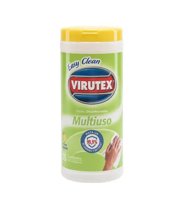 Toallas Desinfectantes Virutex Easy Clean Aroma Limón 50 Unidades