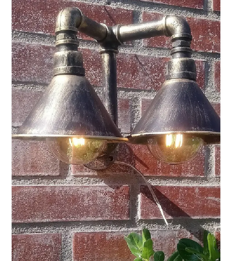 Lampara De Pared Metalica Vintage